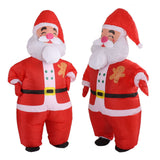 Inflatable Christmas Costume Funny Blow Up Christmas Party Doll Suit for 150‑190cm Adult Cosplay Big Head Santa - Side View