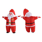 Inflatable Christmas Costume Funny Blow Up Christmas Party Doll Suit for 150‑190cm Adult Cosplay Big Head Santa - Top-Down View