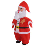 Inflatable Christmas Costume Funny Blow Up Christmas Party Doll Suit for 150‑190cm Adult Cosplay Big Head Santa