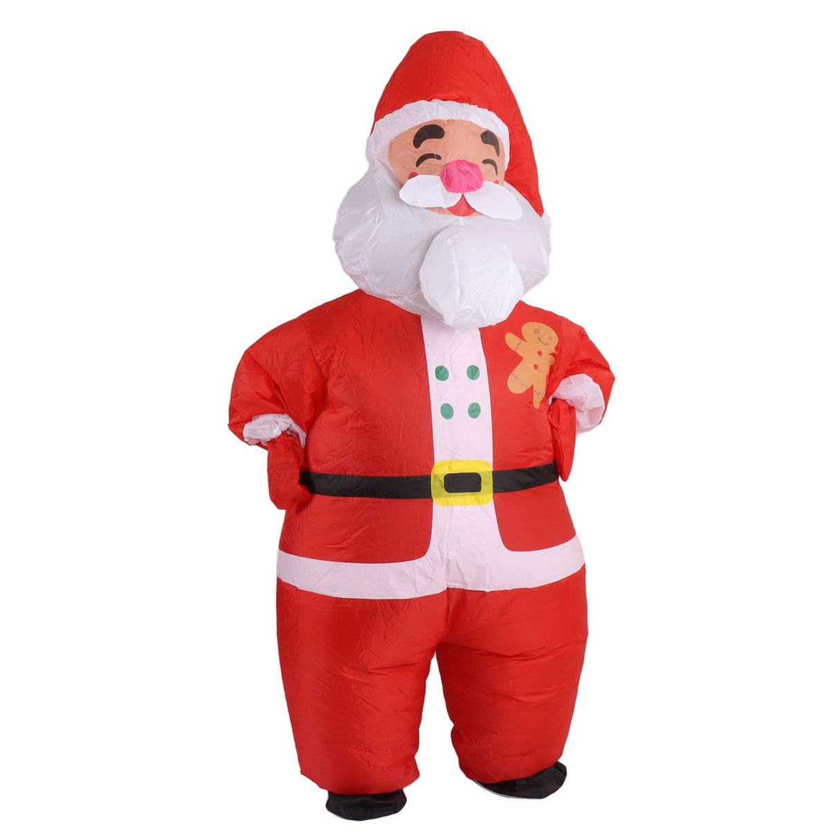 Inflatable Christmas Costume Funny Blow Up Christmas Party Doll Suit for 150‑190cm Adult Cosplay Big Head Santa