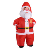 Inflatable Christmas Costume Funny Blow Up Christmas Party Doll Suit for 150‑190cm Adult Cosplay Big Head Santa