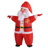 Inflatable Christmas Costume Funny Blow Up Christmas Party Doll Suit for 150‑190cm Adult Cosplay Big Head Santa