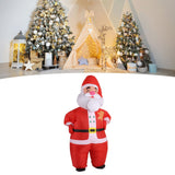 Inflatable Christmas Costume Funny Blow Up Christmas Party Doll Suit for 150‑190cm Adult Cosplay Big Head Santa - Extra Image