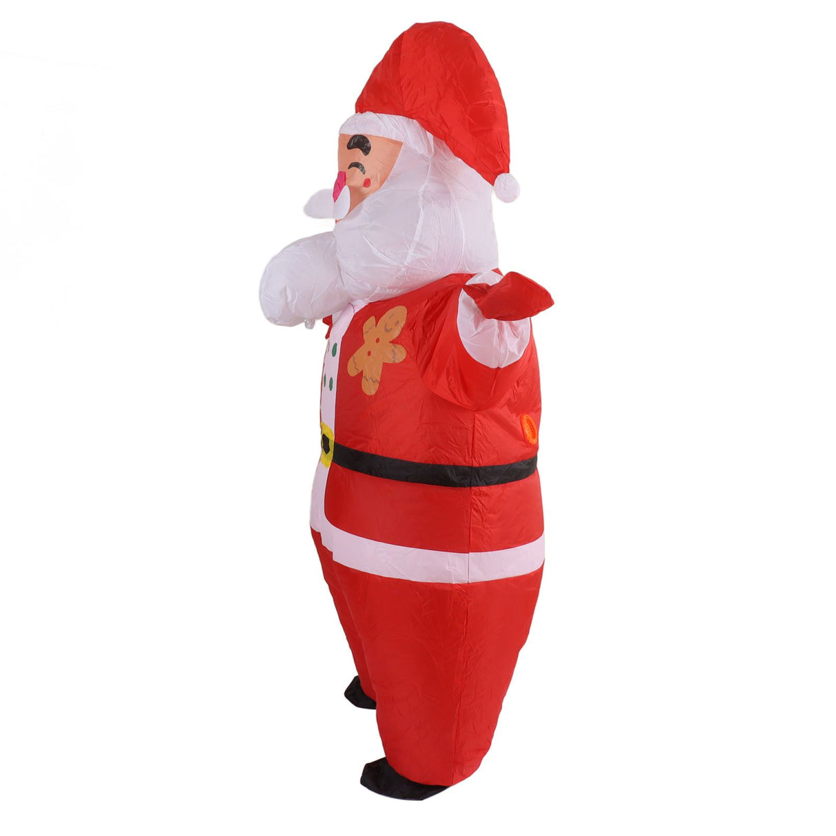 Inflatable Christmas Costume Funny Blow Up Christmas Party Doll Suit for 150‑190cm Adult Cosplay Big Head Santa