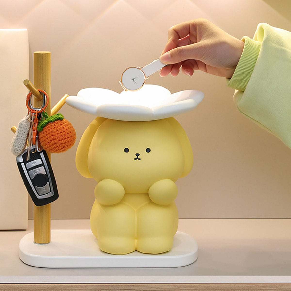 Rabbit Shape Storage Tray Resin Simple Modern Rabbit Decoration for Entryway Desktop