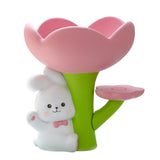 Rabbit Flower Key Tray Resin Storage Plate Jewelry Holder Home Decoration for Bedroom Office