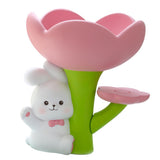 Rabbit Flower Key Tray Resin Storage Plate Jewelry Holder Home Decoration for Bedroom Office