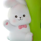 Rabbit Flower Key Tray Resin Storage Plate Jewelry Holder Home Decoration for Bedroom Office - 45-Degree Angle