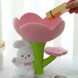 Rabbit Flower Key Tray Resin Storage Plate Jewelry Holder Home Decoration for Bedroom Office