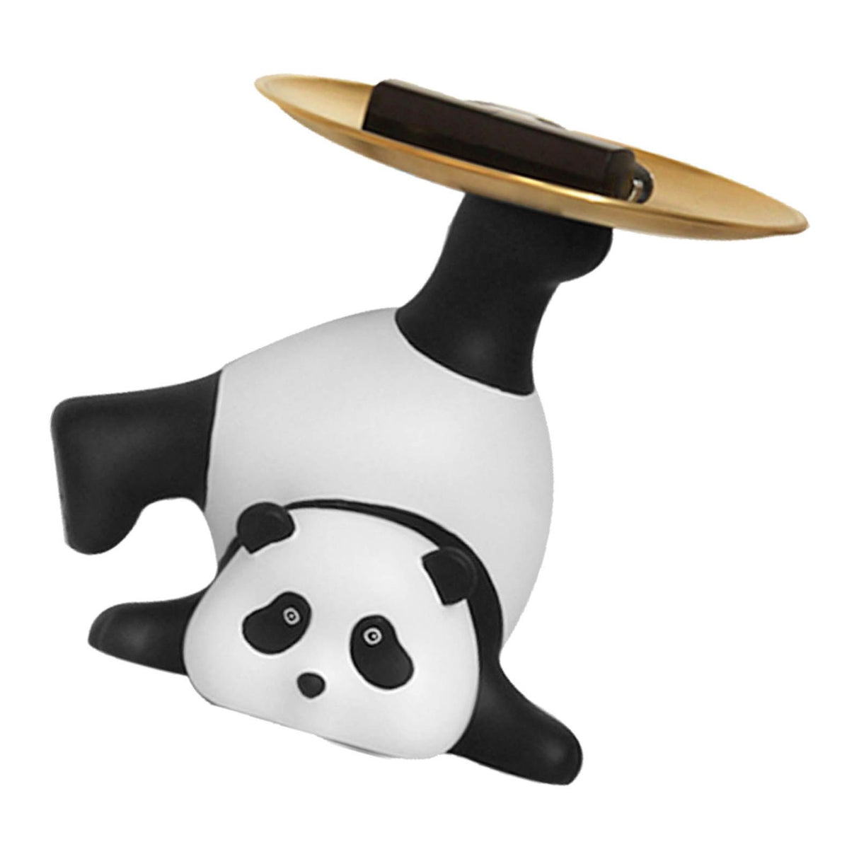 Panda Serving Tray Keys Wallets Fruit Holder Storage Ornament Home Office Table Decor Sculpture Panda Tray