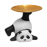 Panda Serving Tray Keys Wallets Fruit Holder Storage Ornament Home Office Table Decor Sculpture Panda Tray