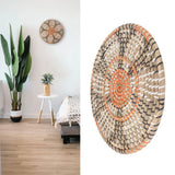 Grass Woven Placemats Nordic Style Innovative Round Placemats for Dining Table Home Decor Wall Decor 30cm/11.8in - Extra Image
