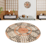 Grass Woven Placemats Nordic Style Innovative Round Placemats for Dining Table Home Decor Wall Decor 30cm/11.8in