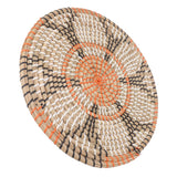 Grass Woven Placemats Nordic Style Innovative Round Placemats for Dining Table Home Decor Wall Decor 34cm/13.4in - Front View