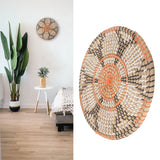Grass Woven Placemats Nordic Style Innovative Round Placemats for Dining Table Home Decor Wall Decor 34cm/13.4in - Extra Image