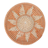 Round Grass Wall Ornaments 35cm Diameter Hand Knitting Hanging Woven Wall Baskets for Living Room Kitchen Style 1