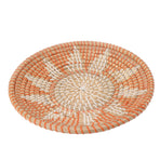 Round Grass Wall Ornaments 35cm Diameter Hand Knitting Hanging Woven Wall Baskets for Living Room Kitchen Style 1