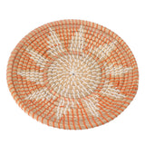 Round Grass Wall Ornaments 35cm Diameter Hand Knitting Hanging Woven Wall Baskets for Living Room Kitchen Style 1