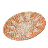 Round Grass Wall Ornaments 35cm Diameter Hand Knitting Hanging Woven Wall Baskets for Living Room Kitchen Style 1