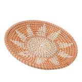Round Grass Wall Ornaments 35cm Diameter Hand Knitting Hanging Woven Wall Baskets for Living Room Kitchen Style 1