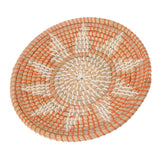 Round Grass Wall Ornaments 35cm Diameter Hand Knitting Hanging Woven Wall Baskets for Living Room Kitchen Style 1