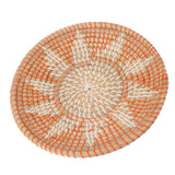 Round Grass Wall Ornaments 35cm Diameter Hand Knitting Hanging Woven Wall Baskets for Living Room Kitchen Style 1