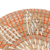 Round Grass Wall Ornaments 35cm Diameter Hand Knitting Hanging Woven Wall Baskets for Living Room Kitchen Style 1
