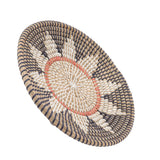 Round Grass Wall Ornaments 35cm Diameter Hand Knitting Hanging Woven Wall Baskets for Living Room Kitchen Style 2