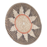 Round Grass Wall Ornaments 35cm Diameter Hand Knitting Hanging Woven Wall Baskets for Living Room Kitchen Style 2