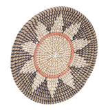 Round Grass Wall Ornaments 35cm Diameter Hand Knitting Hanging Woven Wall Baskets for Living Room Kitchen Style 2 - Extra Image