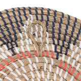 Round Grass Wall Ornaments 35cm Diameter Hand Knitting Hanging Woven Wall Baskets for Living Room Kitchen Style 2