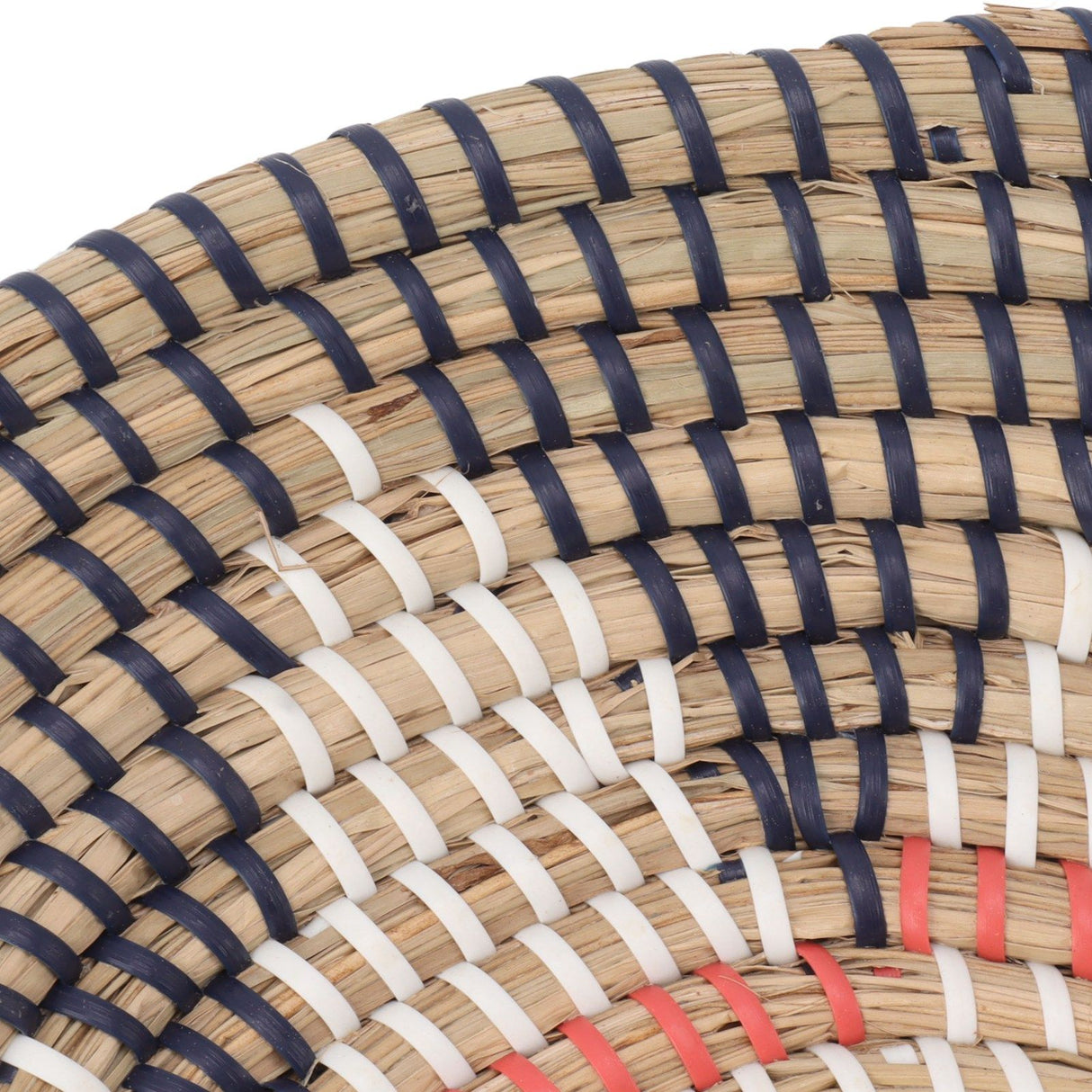 Round Grass Wall Ornaments 35cm Diameter Hand Knitting Hanging Woven Wall Baskets for Living Room Kitchen Style 2