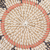 Round Grass Wall Ornaments 35cm Diameter Hand Knitting Hanging Woven Wall Baskets for Living Room Kitchen Style 2 - Extra Image