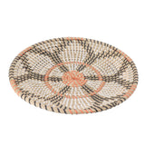 Round Grass Wall Ornaments 35cm Diameter Hand Knitting Hanging Woven Wall Baskets for Living Room Kitchen Style 3