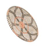 Round Grass Wall Ornaments 35cm Diameter Hand Knitting Hanging Woven Wall Baskets for Living Room Kitchen Style 3 - Rear View
