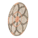 Round Grass Wall Ornaments 35cm Diameter Hand Knitting Hanging Woven Wall Baskets for Living Room Kitchen Style 3