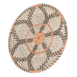 Round Grass Wall Ornaments 35cm Diameter Hand Knitting Hanging Woven Wall Baskets for Living Room Kitchen Style 3