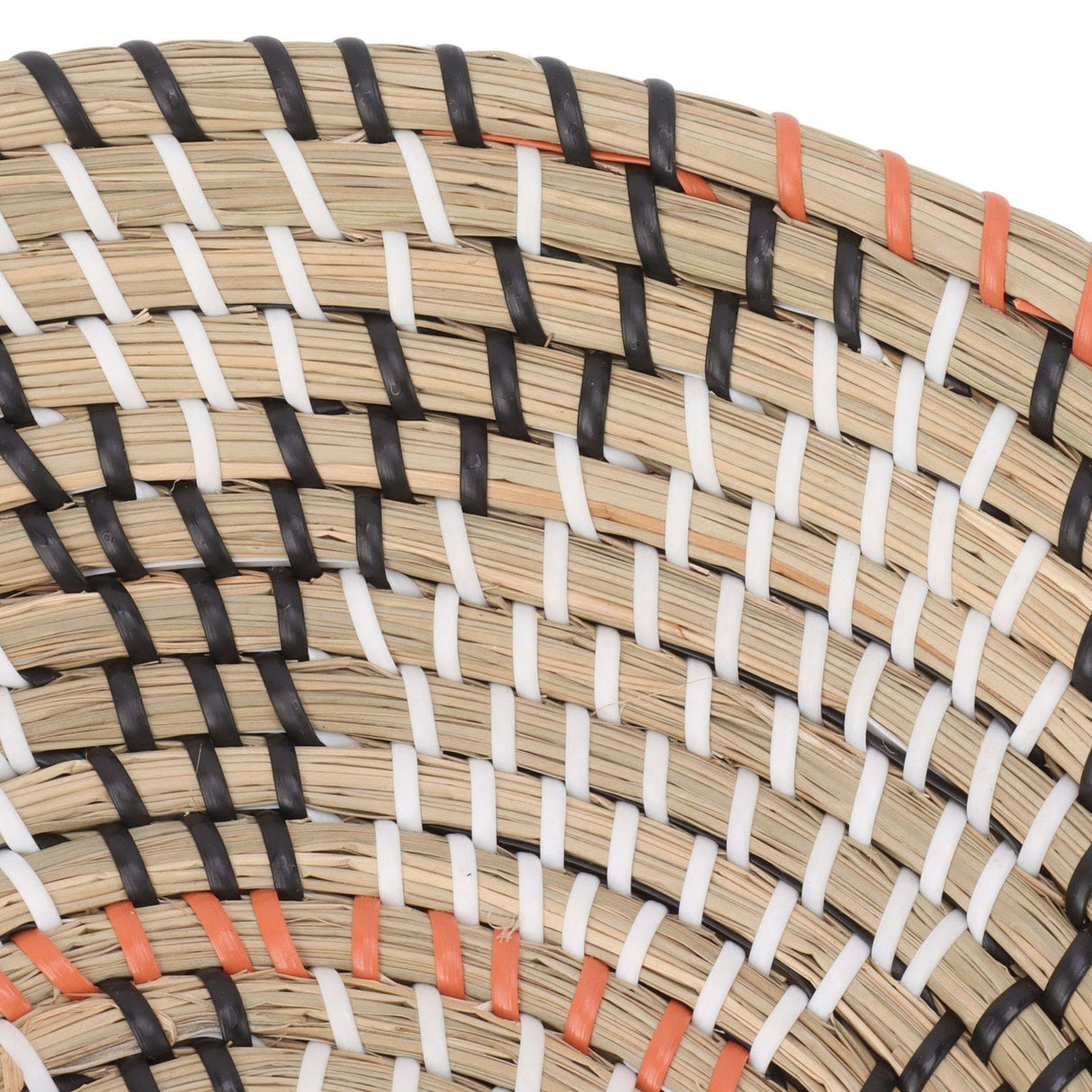 Round Grass Wall Ornaments 35cm Diameter Hand Knitting Hanging Woven Wall Baskets for Living Room Kitchen Style 3