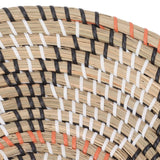 Round Grass Wall Ornaments 35cm Diameter Hand Knitting Hanging Woven Wall Baskets for Living Room Kitchen Style 3