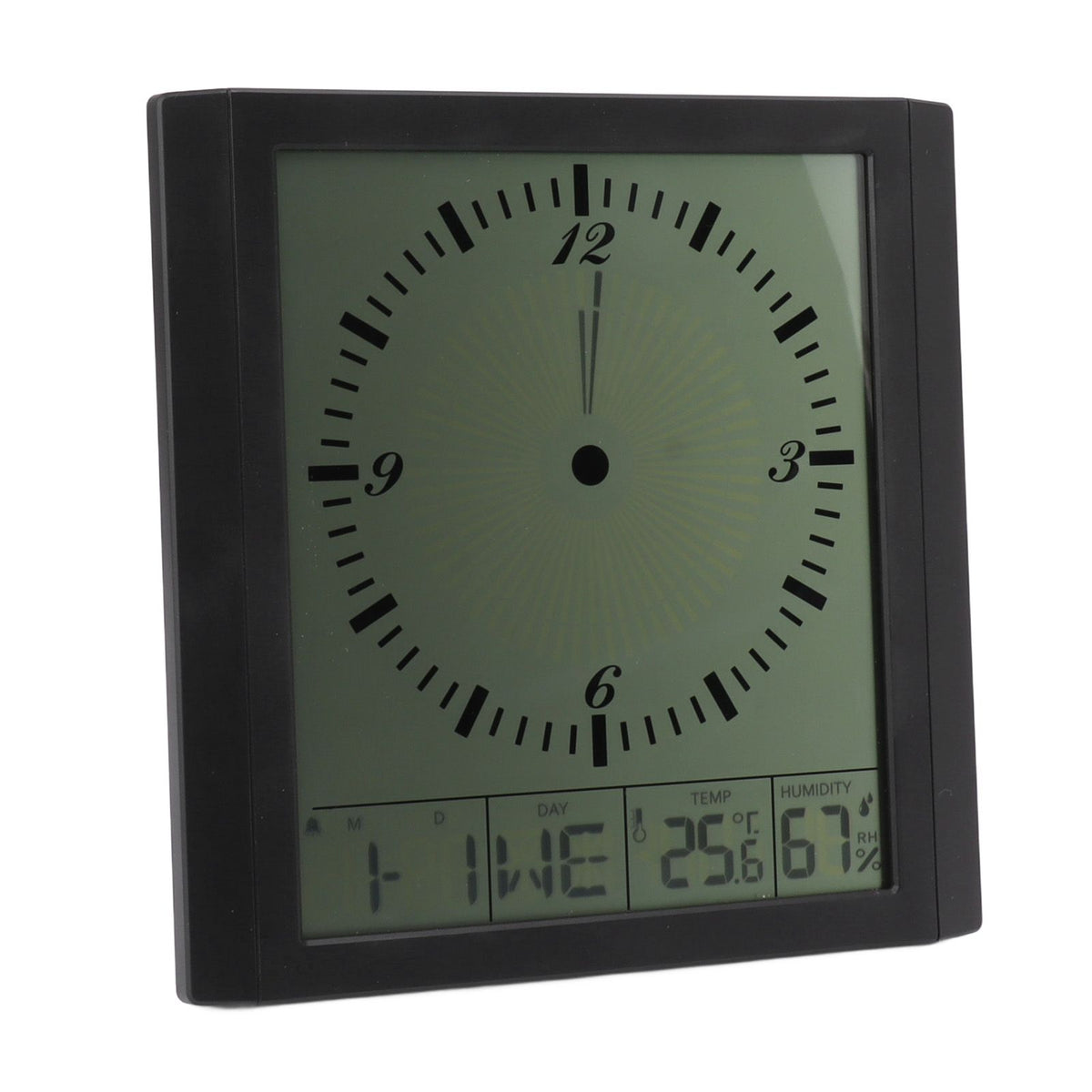 Wall Mounted Digital Display Clock 8.6 In Multifunction Large Digital Wall Clock Thermometer Hygrometer for Bedroom
