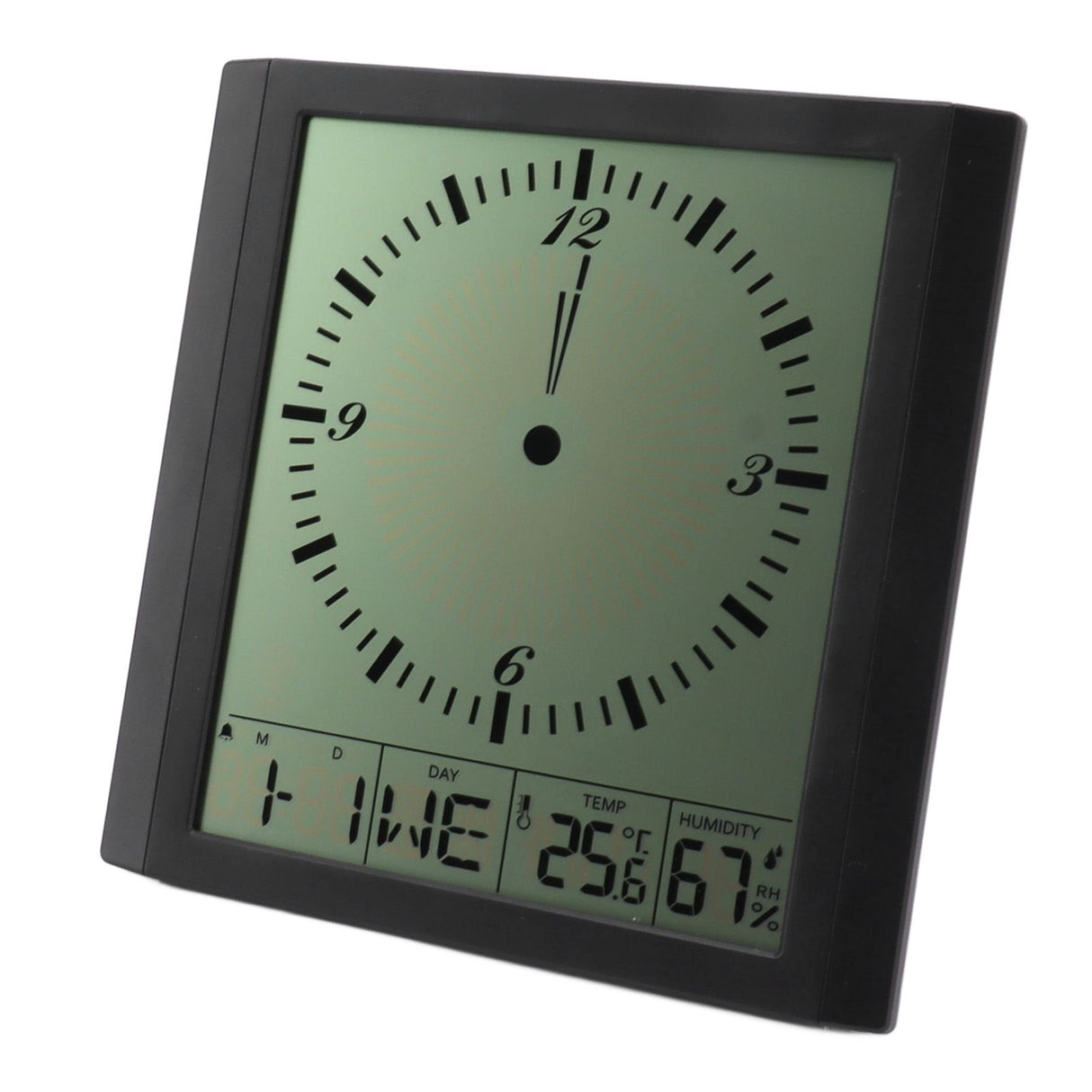 Wall Mounted Digital Display Clock 8.6 In Multifunction Large Digital Wall Clock Thermometer Hygrometer for Bedroom