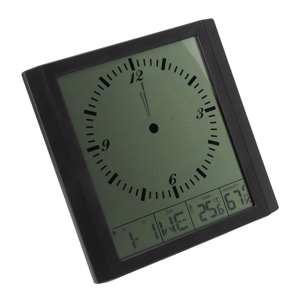 Wall Mounted Digital Display Clock 8.6 In Multifunction Large Digital Wall Clock Thermometer Hygrometer for Bedroom