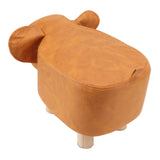 Animal Footstools Lovely Cartoon Innovative Elephant Upholstered Stool for Nursery Bedroom Playroom Living Room Decor Orange - 45-Degree Angle