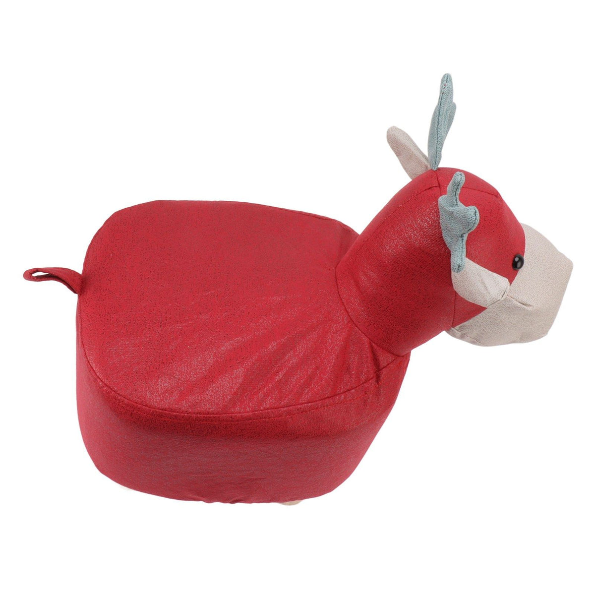 Animal Footstools Prevent Slip Cute Cartoon Giraffe Shape Soft Small Kids Stools for Home Red