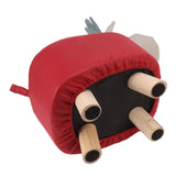 Animal Footstools Prevent Slip Cute Cartoon Giraffe Shape Soft Small Kids Stools for Home Red