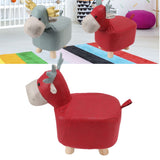 Animal Footstools Prevent Slip Cute Cartoon Giraffe Shape Soft Small Kids Stools for Home Red