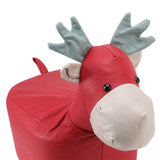Animal Footstools Prevent Slip Cute Cartoon Giraffe Shape Soft Small Kids Stools for Home Red
