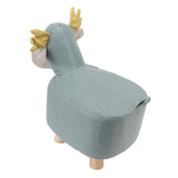 Animal Footstools Prevent Slip Cute Cartoon Giraffe Shape Soft Small Kids Stools for Home Blue - Top-Down View