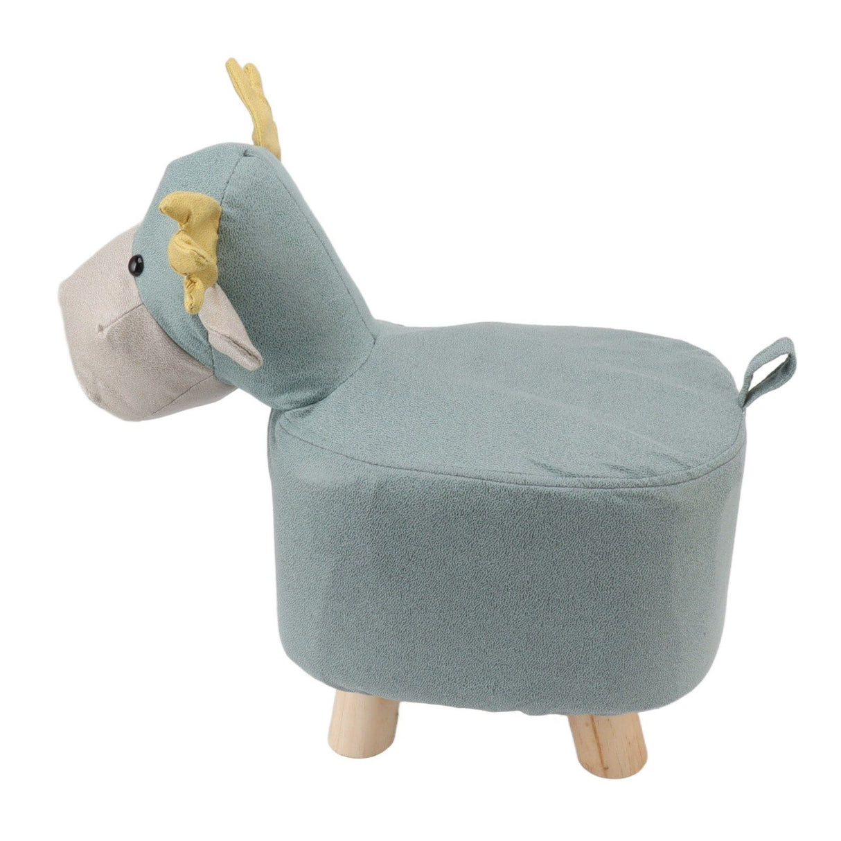Animal Footstools Prevent Slip Cute Cartoon Giraffe Shape Soft Small Kids Stools for Home Blue