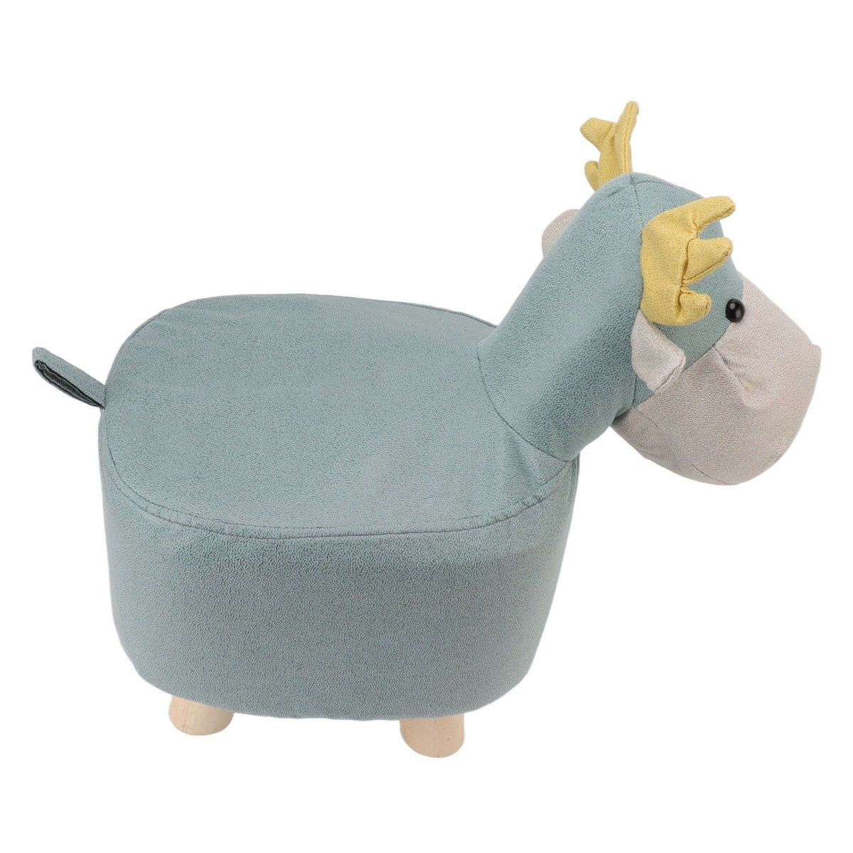 Animal Footstools Prevent Slip Cute Cartoon Giraffe Shape Soft Small Kids Stools for Home Blue
